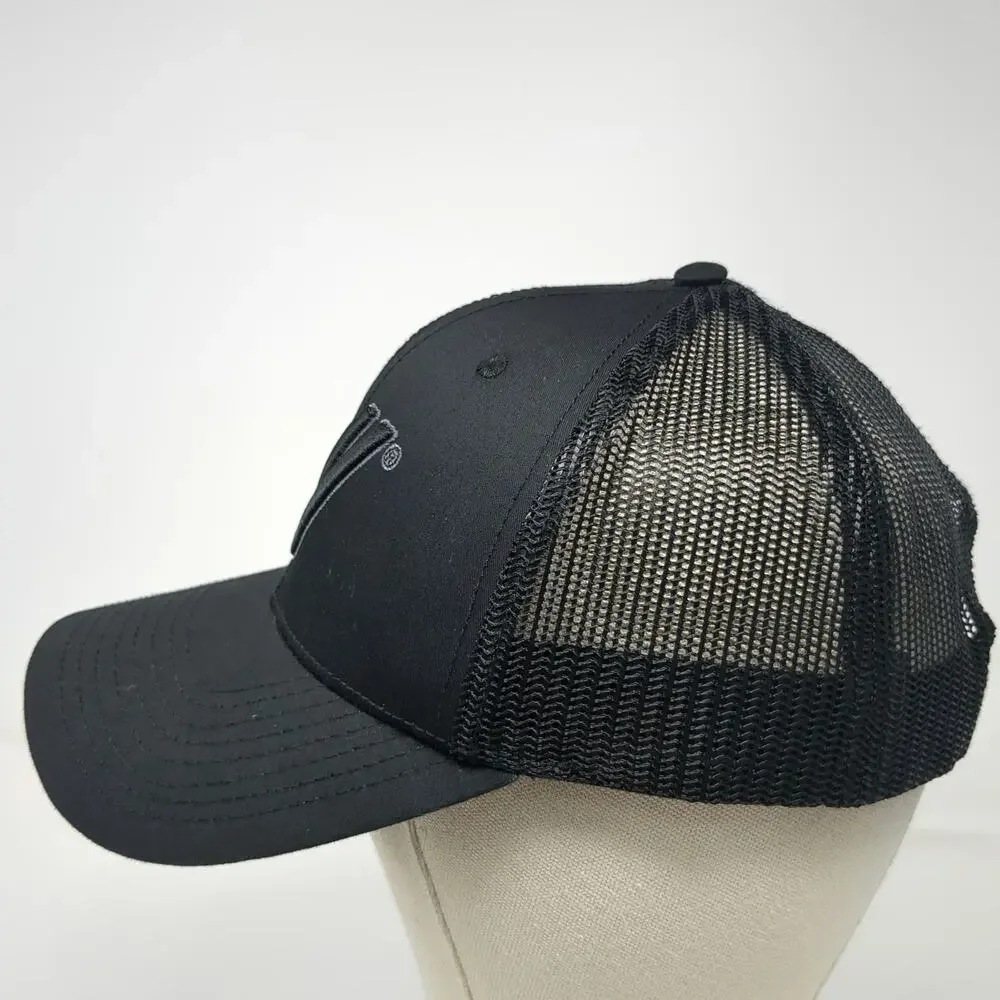 Varsity All Star Trucker Hat Black One Size Mesh Back Snapback Curved Brim